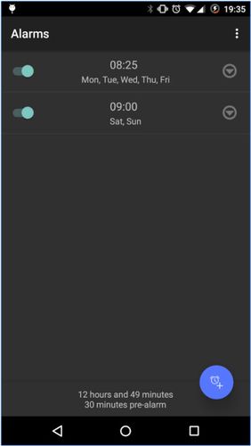 Télécharger gratuitement Simple Alarm Clock pour Android. Programmes sur les portables et les tablettes.