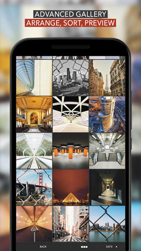 Screenshots des Programms SODA - Natural beauty camera für Android-Smartphones oder Tablets.