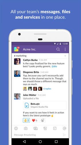 Slack app for Android, download programs for phones and tablets for free.