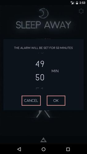 Скріншот програми Sleep away на Андроїд телефон або планшет.