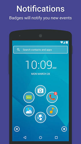 アンドロイドの携帯電話やタブレット用のプログラムSmart Launcher 3 のスクリーンショット。