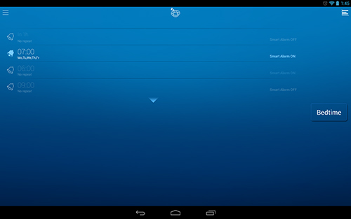 Capturas de tela do programa Smart sleep manager em celular ou tablete Android.