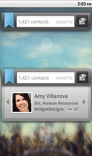 アンドロイド用のアプリSmartr contacts 。タブレットや携帯電話用のプログラムを無料でダウンロード。