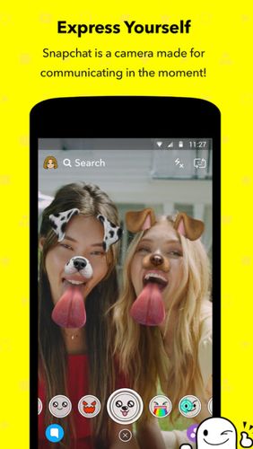Snapchat を無料でアンドロイドにダウンロード。携帯電話やタブレット用のプログラム。
