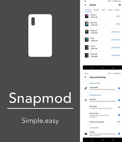 Крім програми Andmade share pro для Андроїд, можна безкоштовно скачати Snapmod - Better screenshots mockup generator на Андроїд телефон або планшет.