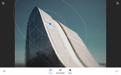 Скріншот додатки Snapseed для Андроїд. Робочий процес.