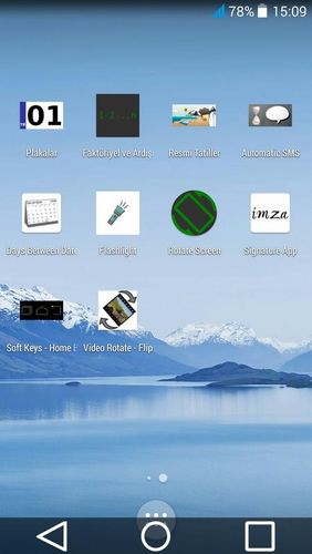 Les captures d'écran du programme Soft keys - Home back button pour le portable ou la tablette Android.