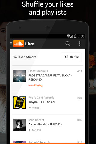 アンドロイド用のアプリSoundCloud - Music and Audio 。タブレットや携帯電話用のプログラムを無料でダウンロード。