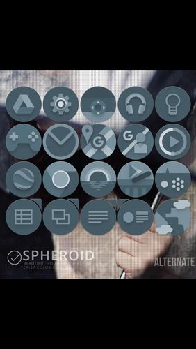 Capturas de pantalla del programa Spheroid icon para teléfono o tableta Android.