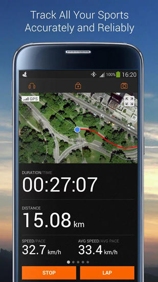 Sports Tracker的Android应用，下载程序的手机和平板电脑是免费的。