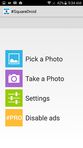 Les captures d'écran du programme Go photo pour le portable ou la tablette Android.