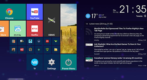 Les captures d'écran du programme Square home pour le portable ou la tablette Android.