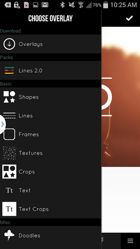 Capturas de tela do programa Studio design em celular ou tablete Android.