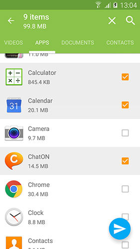 Capturas de pantalla del programa SuperBeam: WiFi direct share para teléfono o tableta Android.