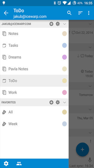 Télécharger gratuitement Tasks and Notes pour Android. Programmes sur les portables et les tablettes.