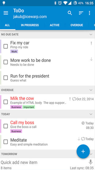 Tasks and Notes app for Android, download programs for phones and tablets for free.