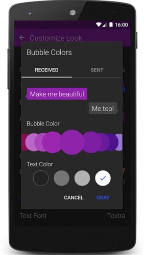 Application Textra SMS pour Android, télécharger gratuitement des programmes pour les tablettes et les portables.