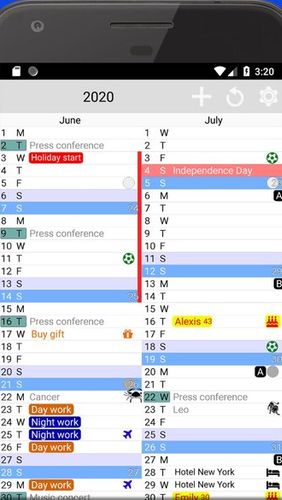 Baixar grátis The calendar pro para Android. Programas para celulares e tablets.