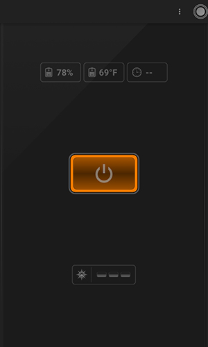 Capturas de tela do programa Tiny flashlight em celular ou tablete Android.