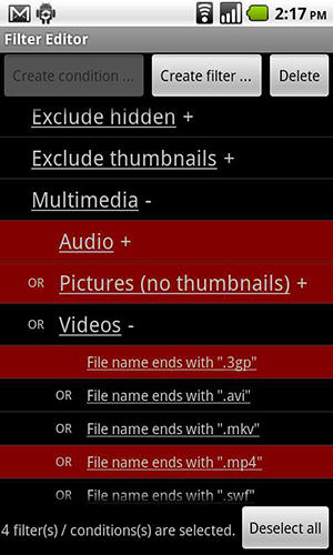 Screenshots des Programms CM Backup für Android-Smartphones oder Tablets.