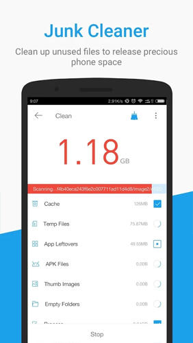 Screenshots des Programms GLTools für Android-Smartphones oder Tablets.
