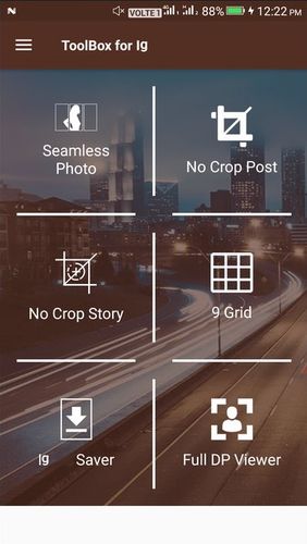 Laden Sie kostenlos Social toolbox for Instagram für Android Herunter. Programme für Smartphones und Tablets.