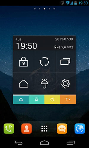 Screenshots des Programms Toucher für Android-Smartphones oder Tablets.