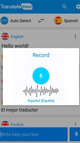 Télécharger gratuitement Translate voice pour Android. Programmes sur les portables et les tablettes.