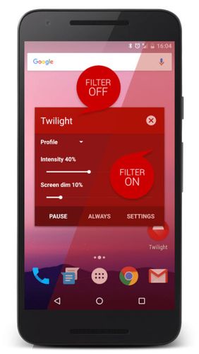 Laden Sie kostenlos Twilight für Android Herunter. Programme für Smartphones und Tablets.