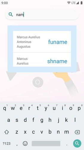 Screenshots des Programms Typing hero: Text expander, auto-text für Android-Smartphones oder Tablets.