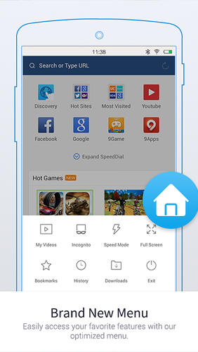Laden Sie kostenlos UC Browser: Mini für Android Herunter. Programme für Smartphones und Tablets.