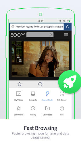 Application UC Browser: Mini pour Android, télécharger gratuitement des programmes pour les tablettes et les portables.