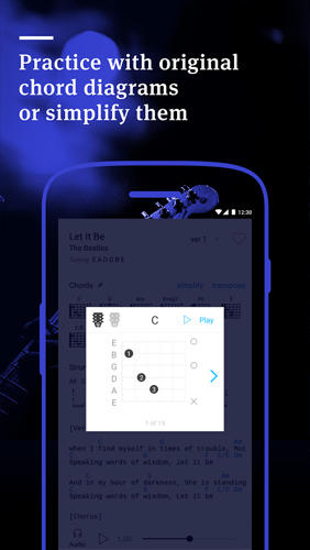 Application Ultimate Guitar: Tabs and Chords pour Android, télécharger gratuitement des programmes pour les tablettes et les portables.