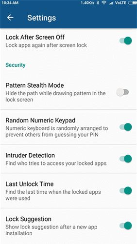 Screenshots of Ultra lock program for Android phone or tablet.