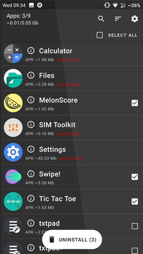 Baixar grátis UnApp - Easy uninstall multiple apps para Android. Programas para celulares e tablets.