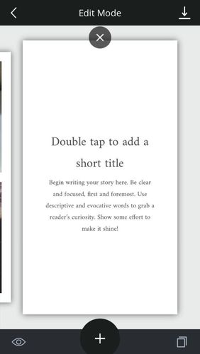 Screenshots of Unfold - Create stories program for Android phone or tablet.