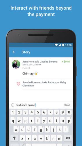 Screenshots of Venmo: Send & receive money program for Android phone or tablet.