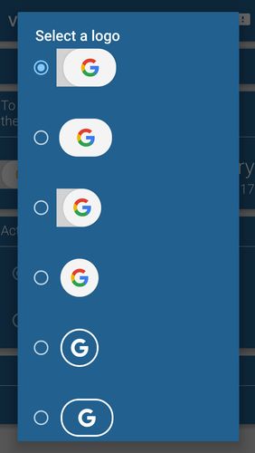 Capturas de pantalla del programa Vizorg widget para teléfono o tableta Android.
