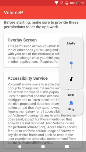 Aplicativo VolumeP para Android, baixar grátis programas para celulares e tablets.