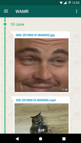 Capturas de pantalla del programa WhatsApp messenger para teléfono o tableta Android.