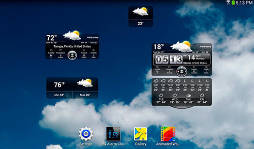 Descargar gratis Today weather - Forecast, radar & severe alert para Android. Programas para teléfonos y tabletas.