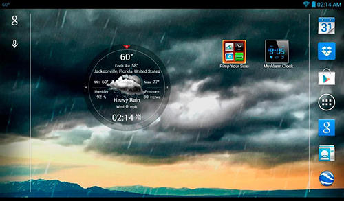 Weather live的Android应用，下载程序的手机和平板电脑是免费的。