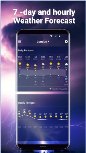 Télécharger gratuitement Neon weather forecast widget pour Android. Programmes sur les portables et les tablettes.