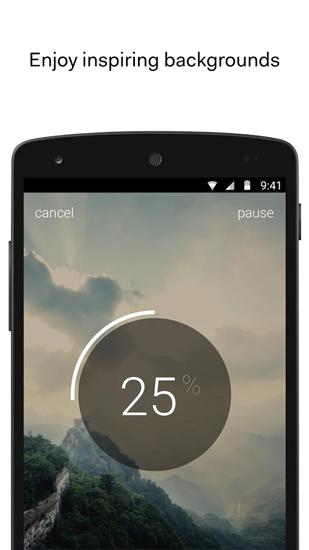 Screenshots des Programms Resilio sync für Android-Smartphones oder Tablets.