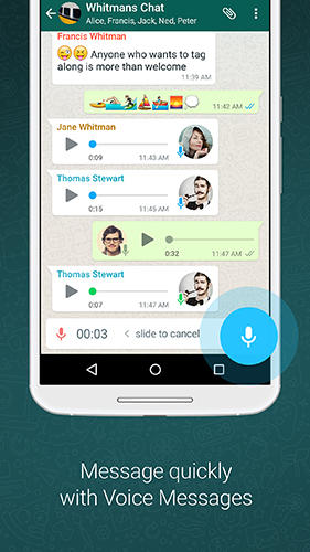 Aplicativo WhatsApp messenger para Android, baixar grátis programas para celulares e tablets.