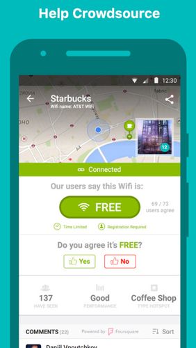 WifiMapper - Free Wifi map的Android应用，下载程序的手机和平板电脑是免费的。