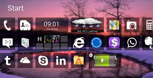 Baixar grátis Windows 8+ launcher para Android. Programas para celulares e tablets.