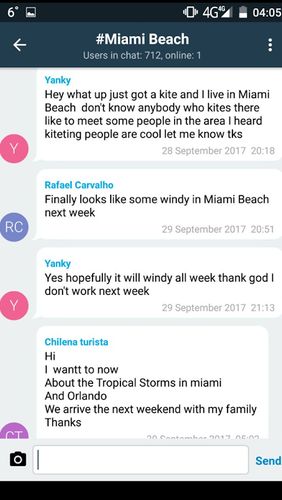 Capturas de tela do programa WINDY: Wind forecast & marine weather em celular ou tablete Android.
