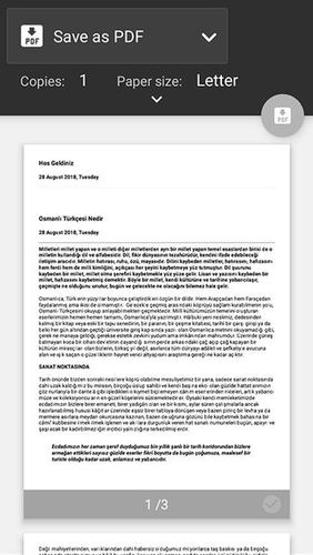 Screenshots of Writer program for Android phone or tablet.