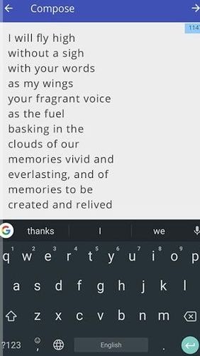 Télécharger gratuitement YourQuote - Write quotes, poems, stories & shayari pour Android. Programmes sur les portables et les tablettes.